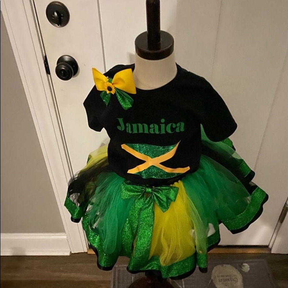 Jamaican tutu set for girls